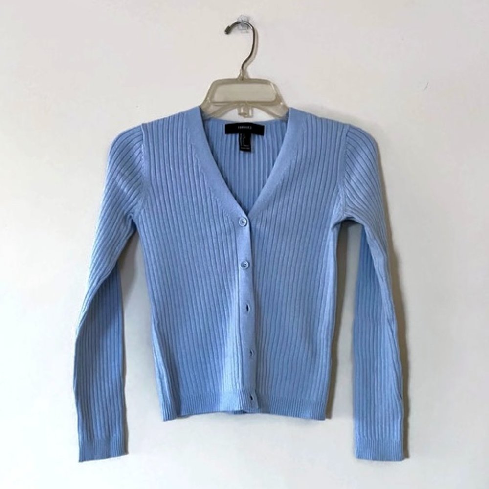 FOREVER 21 Sky blue cardigan, sweater ✿